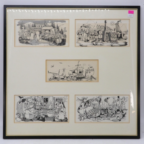 279A - Three framed with multiple illustrations in each frame by Kay Lovet Watson