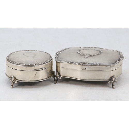 19A - Two silver trinket boxes (approx. 287g)