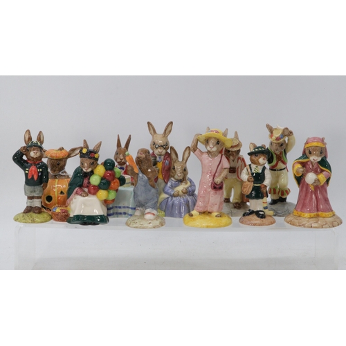 281A - 12 Royal Doulton Bunnykins figures to include School Days, Be Prepared, Happy Birthday, Halloween, M... 