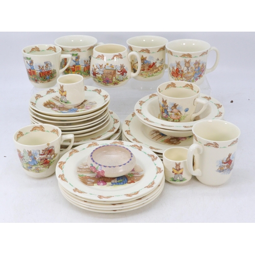 540A - Large quantity of Royal Doulton Bunnykins nursery ware including cups, saucers, side plates, egg cup... 