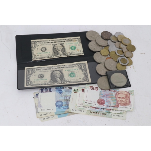 36 - Small selection of bank notes and coins