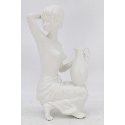 49 - Goebel satin figurine of a woman holding a jug