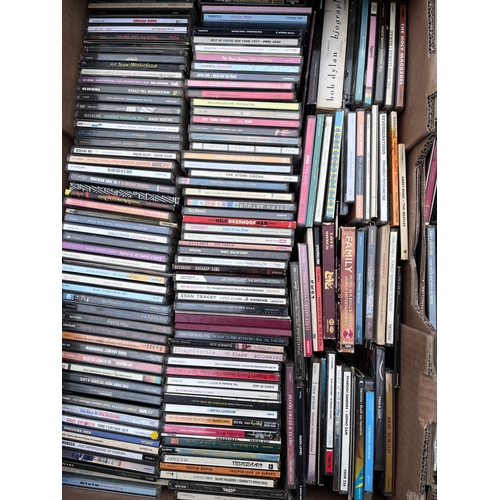 126 - Three cartons of CDs (over 300) of interesting and some rare titles ranging in genres from Prog, Psy... 