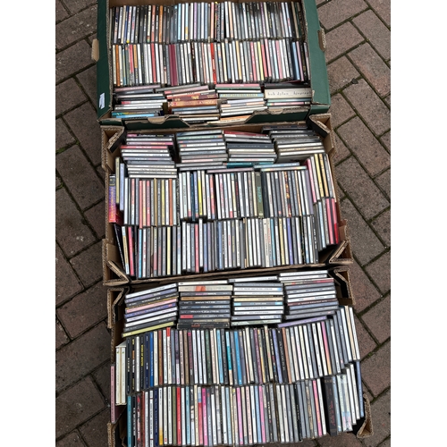 126 - Three cartons of CDs (over 300) of interesting and some rare titles ranging in genres from Prog, Psy... 