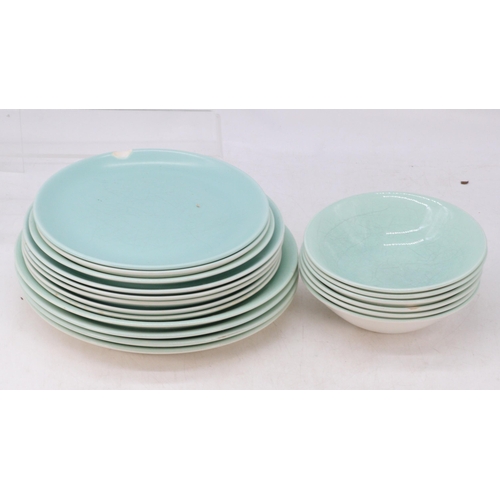 164 - Quantity of two tone Poole Pottery table ware