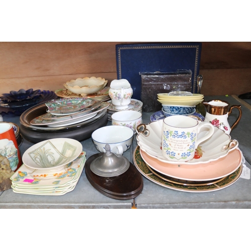 374 - Large quantity of assorted ceramics and sundries to include two oriental brush pots