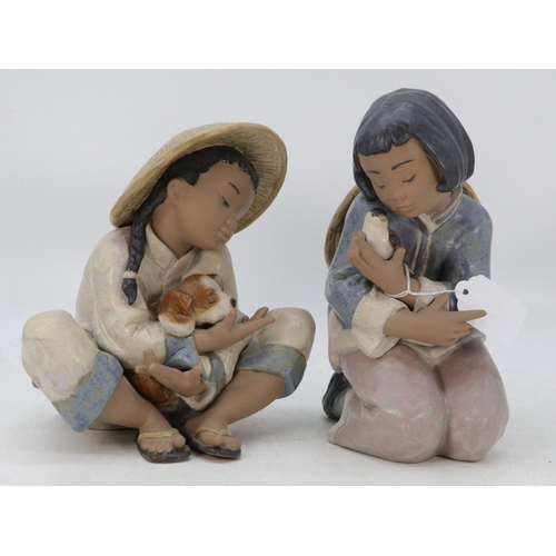 87 - Two Lladro figures 