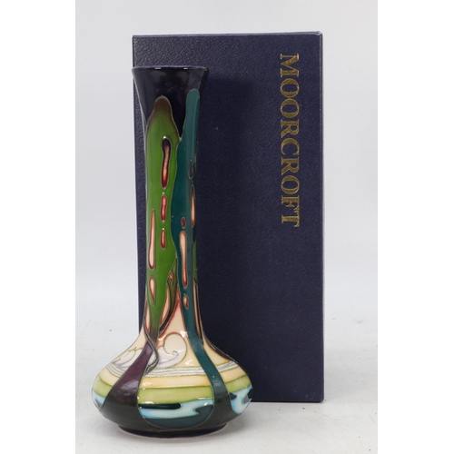 127 - Boxed Moorcroft vase approx. 21cm high, marked to underside