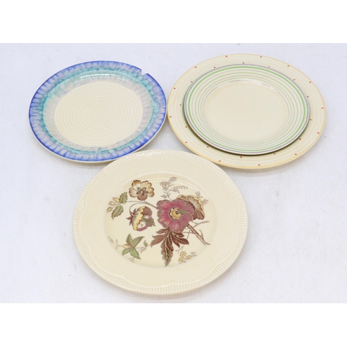 132 - Four Clarice Cliff side plates one with noted chip but present