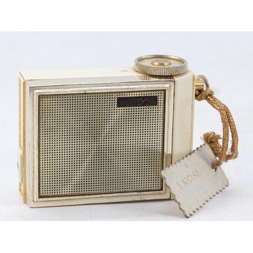 204 - Miniature Sony transistor radio in original box, 1R-81, Sony Corp. Tokyo, Japan