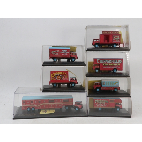 333 - Seven boxed Oxford diecast Chipperfield Circus vehicles to include model nos. CH002, CH017, CH013, C... 