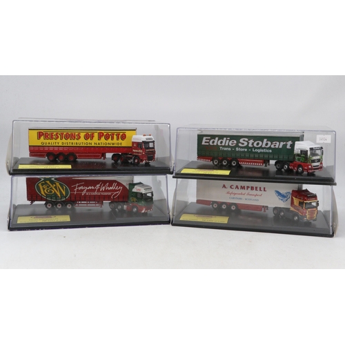 390 - Four boxed Oxford Haulage Company vehicles to include model no. MAN06CS; SCA02FR; DAF03CS and SCA01C... 