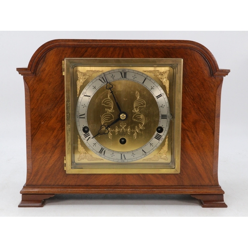 438 - Elliott brass faced mantle clock with Westminster Chime