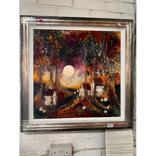 292 - Original mixed media picture by Rozanne Bell, picture measures approx. size 60cm x 60cm