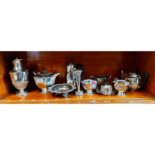 370 - Quantity of Silver plated ware.