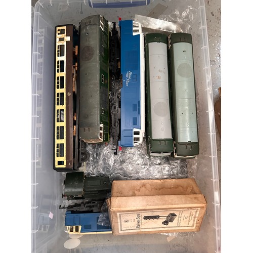 511 - O gauge Lima and Big Train parts for spares/repairs, some carriages, bodies, engines, coaches, and O... 