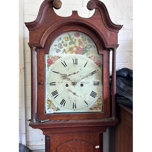 531 - Grandfather clock, name indistinct Haddington