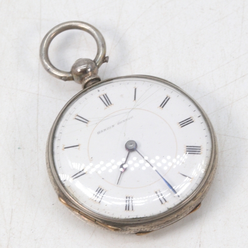 215 - Silver cased pocket watch