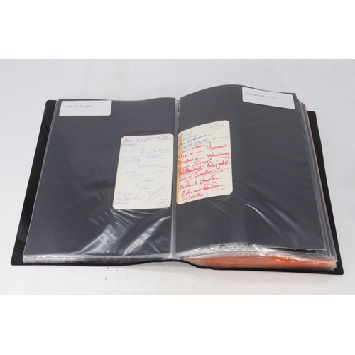 258 - A4 binder full of theatre and stage related autographs and ephemera to include Shakespeare company c... 