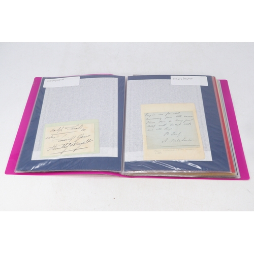 260 - A4 Binder of assorted theatre and stage related autographs including Lillah McCarthy, Eric Portman, ... 