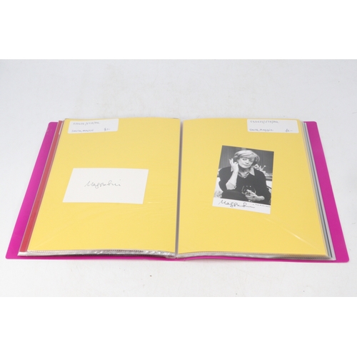 260 - A4 Binder of assorted theatre and stage related autographs including Lillah McCarthy, Eric Portman, ... 