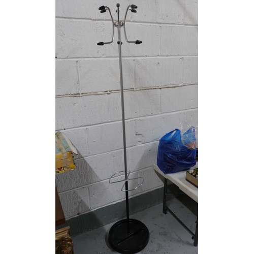 294 - Retro coat/hat/umbrella stand on weighted base