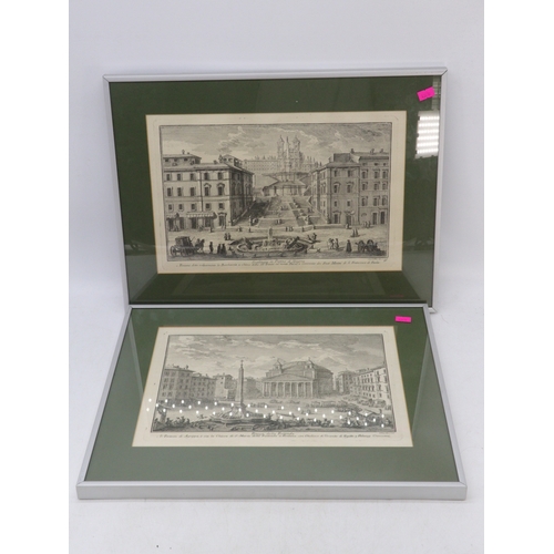 302 - Two framed prints of Rome together with framed print titled 