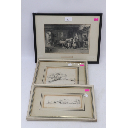 302 - Two framed prints of Rome together with framed print titled 