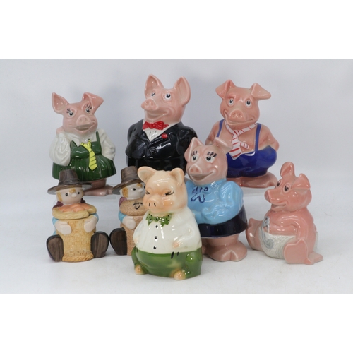 303 - Set of Five NatWest Pigs together with a similar etc