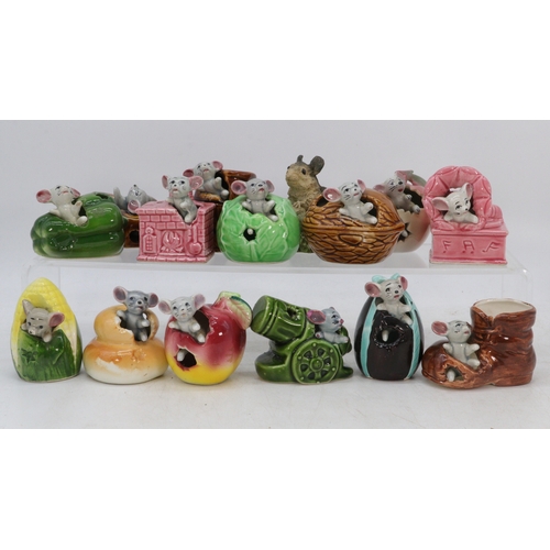 419 - Fifteen novelty ceramic mice ornaments