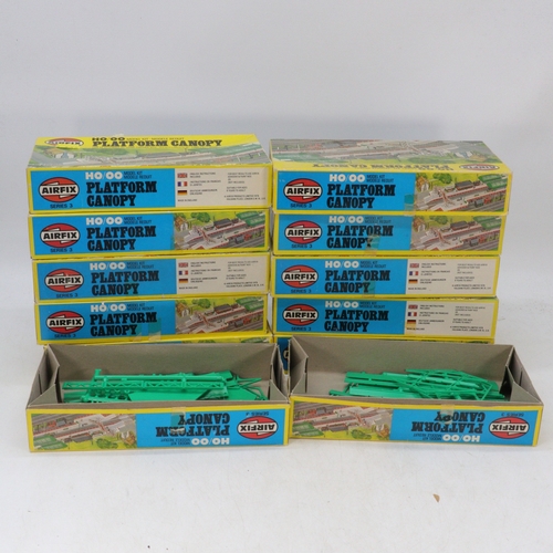 426 - 11 boxed Airfix platform canopy kits and a water tower kit