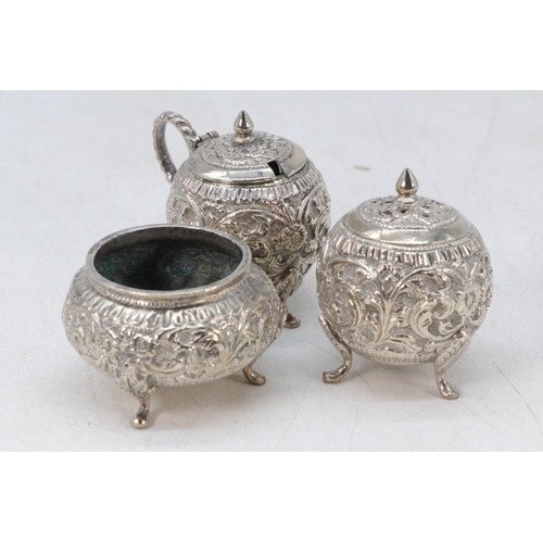 5 - Silver? Eastern  cruet set (approx. 110g)