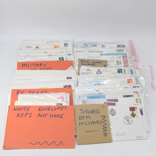 171 - Large quantity of FDCs to include mainly military, one and a part set of National Army Museum covers... 