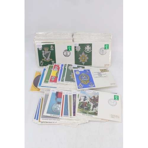 171 - Large quantity of FDCs to include mainly military, one and a part set of National Army Museum covers... 