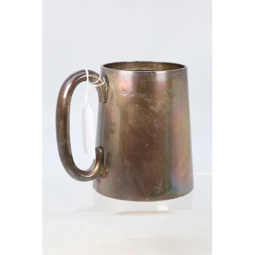 23 - A silver hallmarked tapered tankard (approx. 250g)