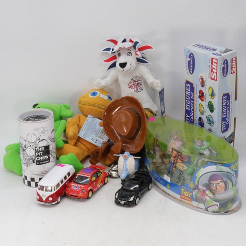 573 - Quantity of toys to include boxed Disney Pixar Toy Story figures, Rainbow Zippy, Roobarb and Custard... 