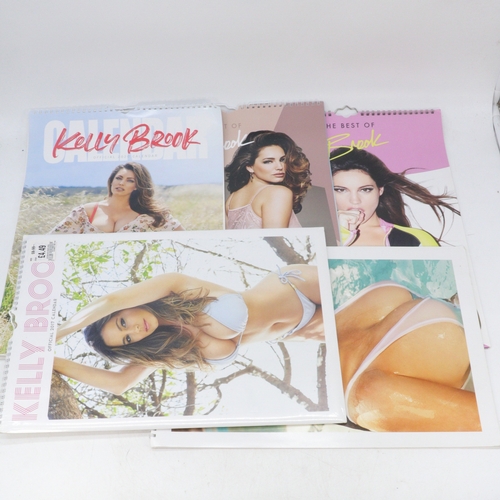 581 - Quantity of calendars Kelly Brook, Brittany Spears, Marvel, Taylor swift etc