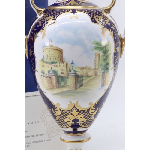 132 - A Spode Balmoral Vase commemorating the Golden Jubilee of HM QEII, limited edition 8/100 exclusively... 