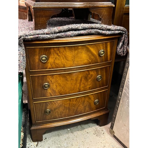 593 - Two reproduction mahogany chests