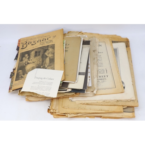 580 - Selection of vintage papers, catalogues and magazines, including, Mode, Jenners Christmas 1934 toget... 