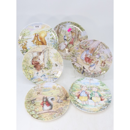 616 - A selection of Beatrix Potter Danbury Mint plates by Wedgwood