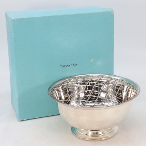 690 - A Tiffany boxed silver plated rose bowl