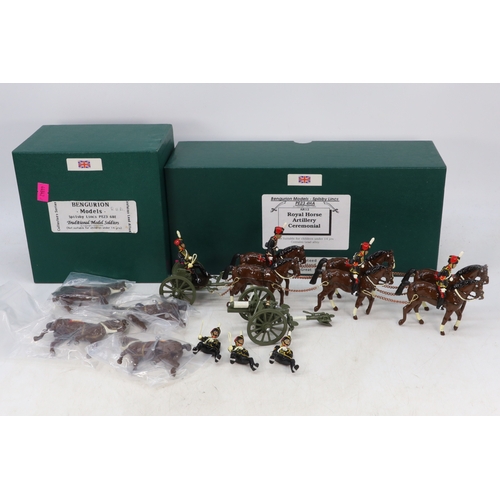 29 - Bengurion models AR12 Royal Horse Artillery ceremonial with one other Royal Horse Artillery boxed se... 