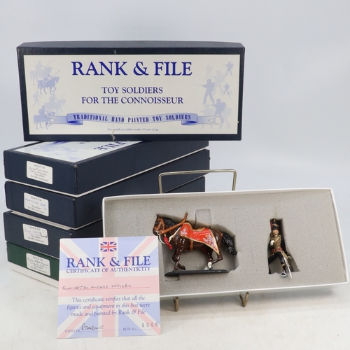 67 - Rank & File toy soldiers boxed sets to include Officer Gloucester Fusiliers, Welsh Fusiliers field o... 