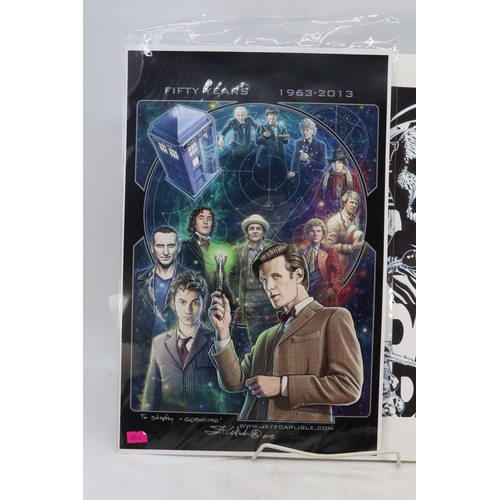 13 - A selection of Doctor Who original artworks and prints to include works by Graeme Neil Reid, David G... 