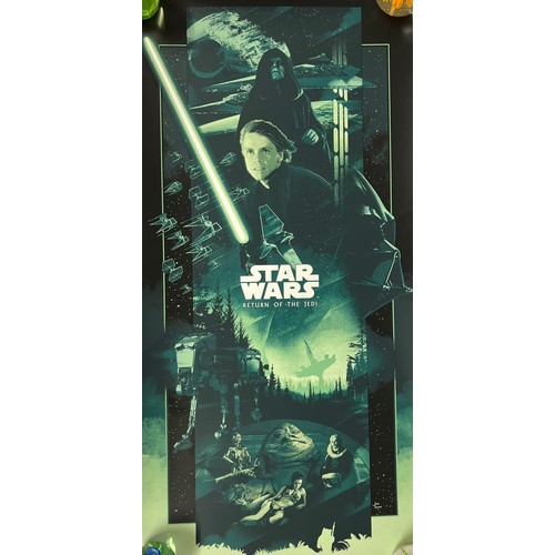 33 - Batman limited-edition poster together with a Star Wars return of the Jedi poster