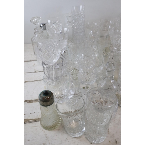 8 - A good quantity of cut glass, pressed glass and alike, including Bohemia glasses.