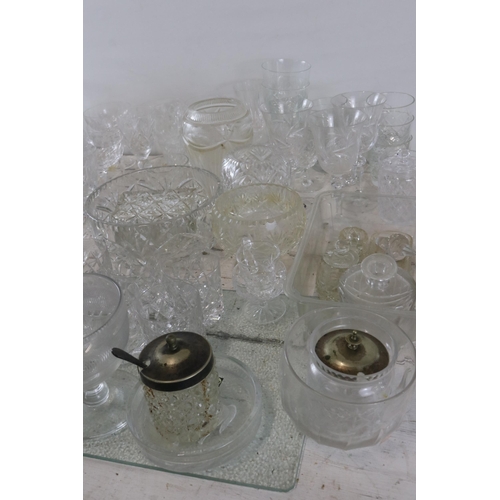 8 - A good quantity of cut glass, pressed glass and alike, including Bohemia glasses.