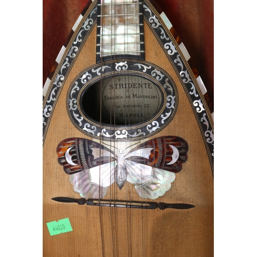 215 - Antique Stridente, Napoli 8 string Mandolin in case