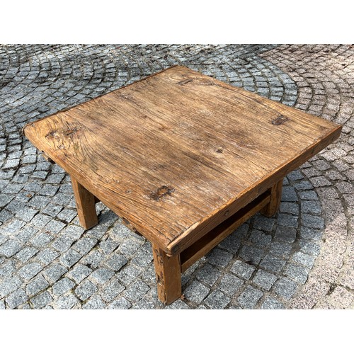 228 - Rustic wooden teak table bespoke made table